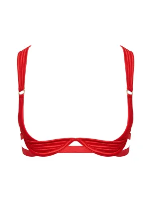 Allegra Open Wired Bra (Red)