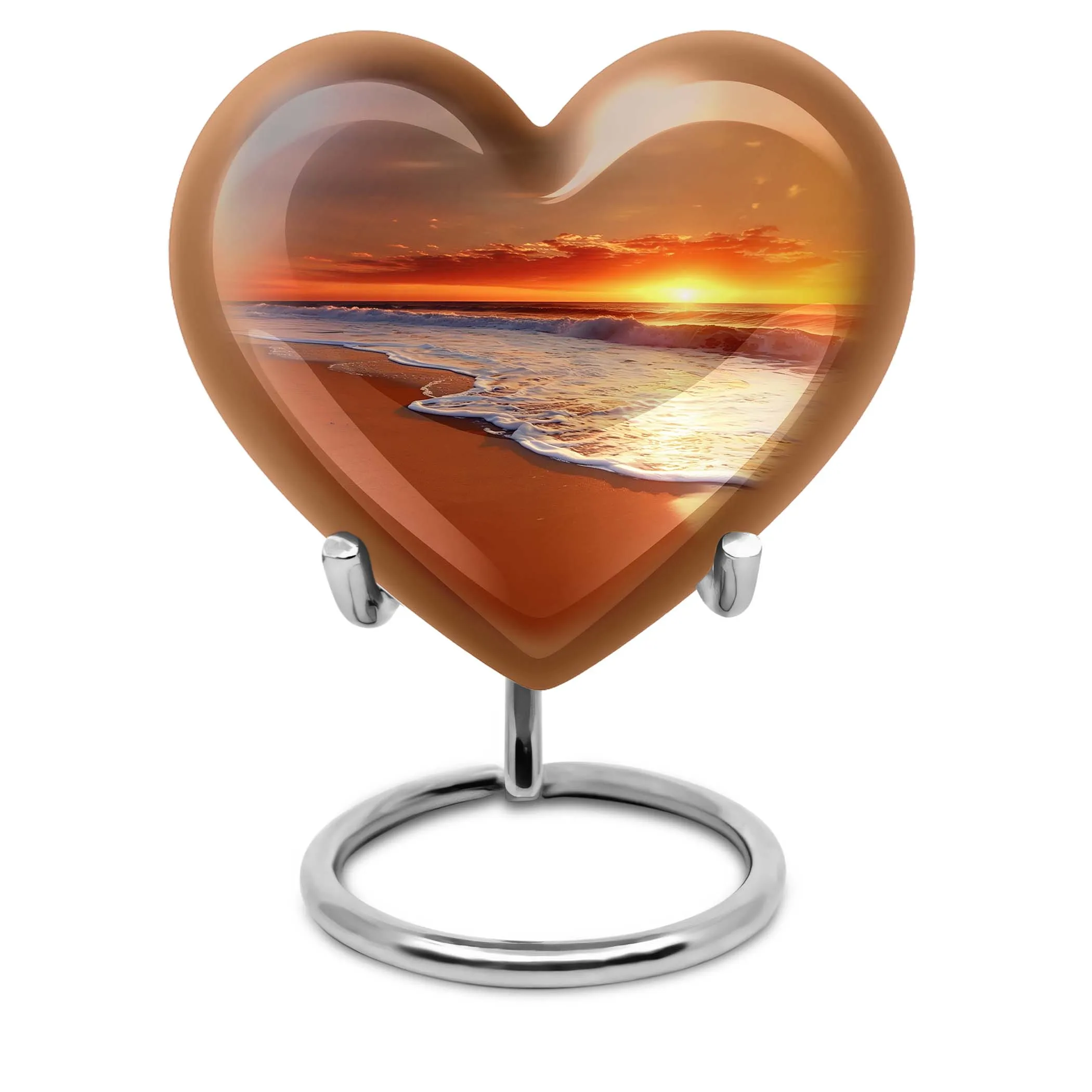 Beach Cremation Unique Funeral Urn Embracing Serene Floral Theme