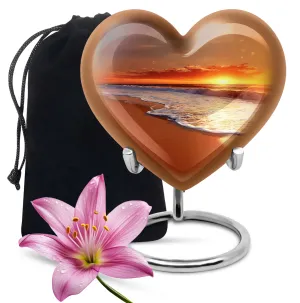 Beach Cremation Unique Funeral Urn Embracing Serene Floral Theme