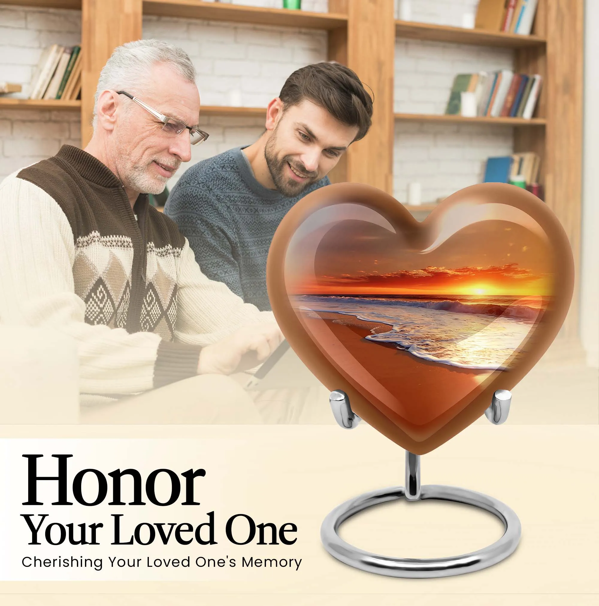 Beach Cremation Unique Funeral Urn Embracing Serene Floral Theme