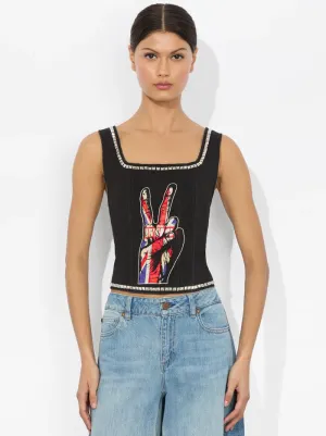 Breslin Band Tee Corest - Black Multi