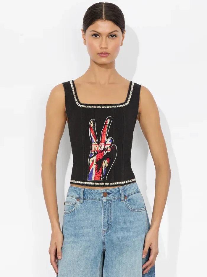 Breslin Band Tee Corest - Black Multi