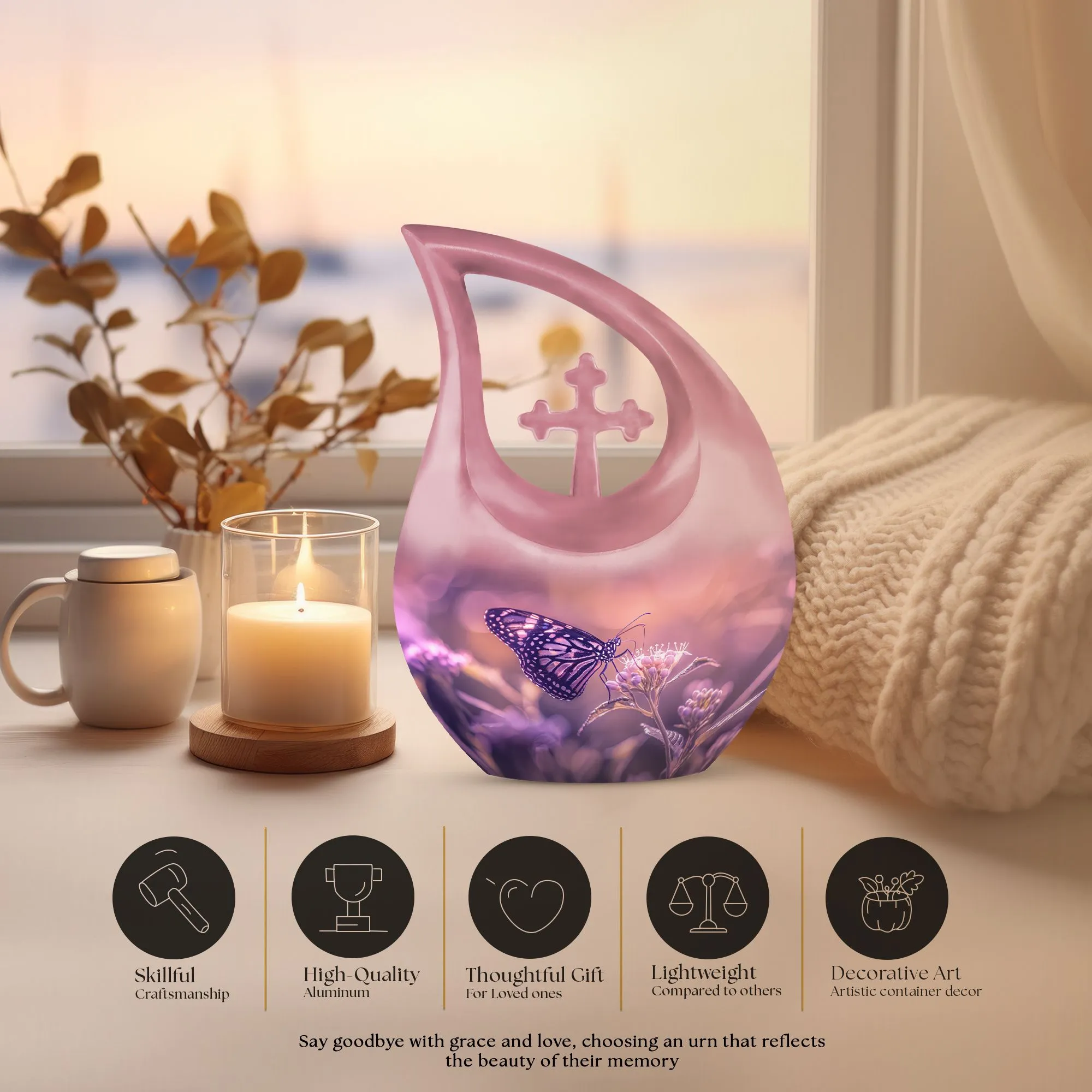Butterfly Tribute: Personalized Memorial Urn for Loving Memories