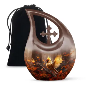 Cardinal Bird Urn- Affordable Extra Large Cremation Urn for Ashes
