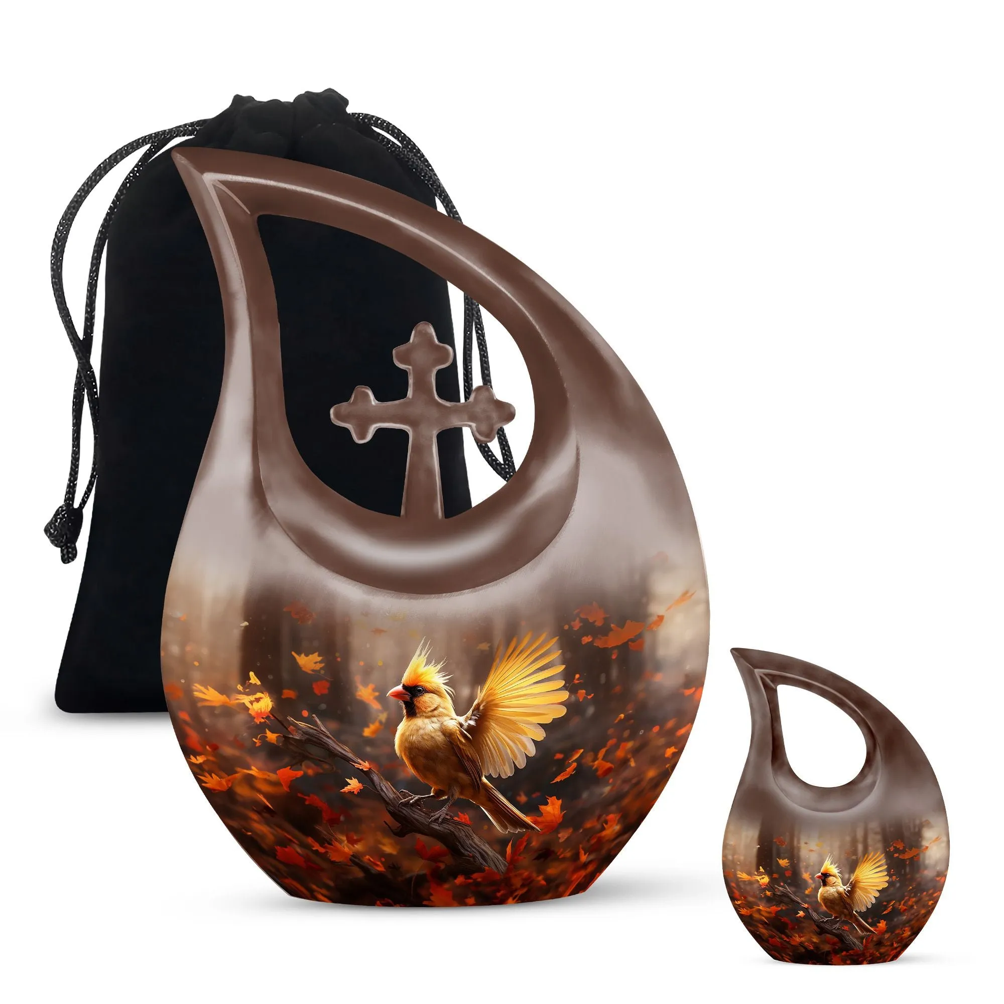 Cardinal Bird Urn- Affordable Extra Large Cremation Urn for Ashes