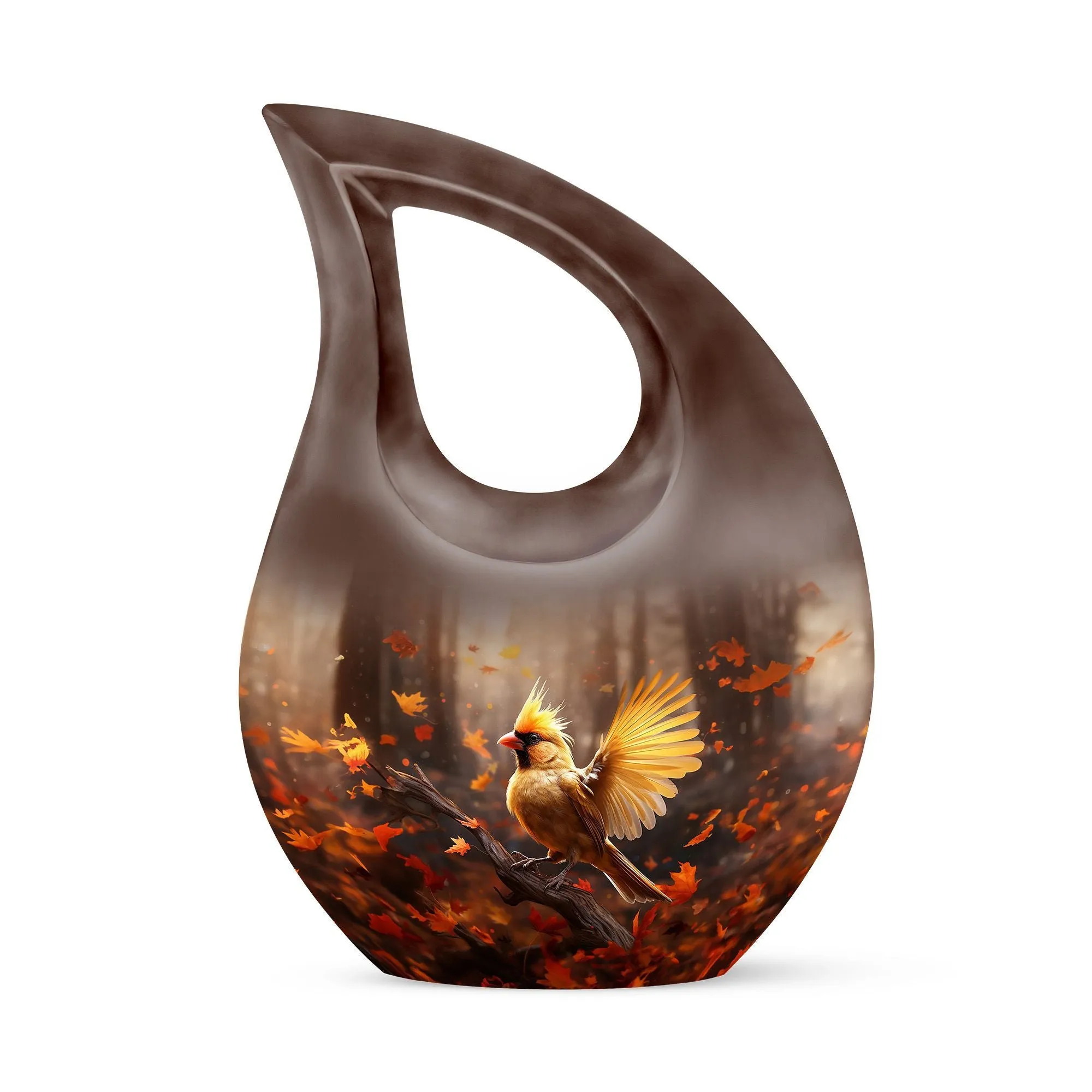 Cardinal Bird Urn- Affordable Extra Large Cremation Urn for Ashes