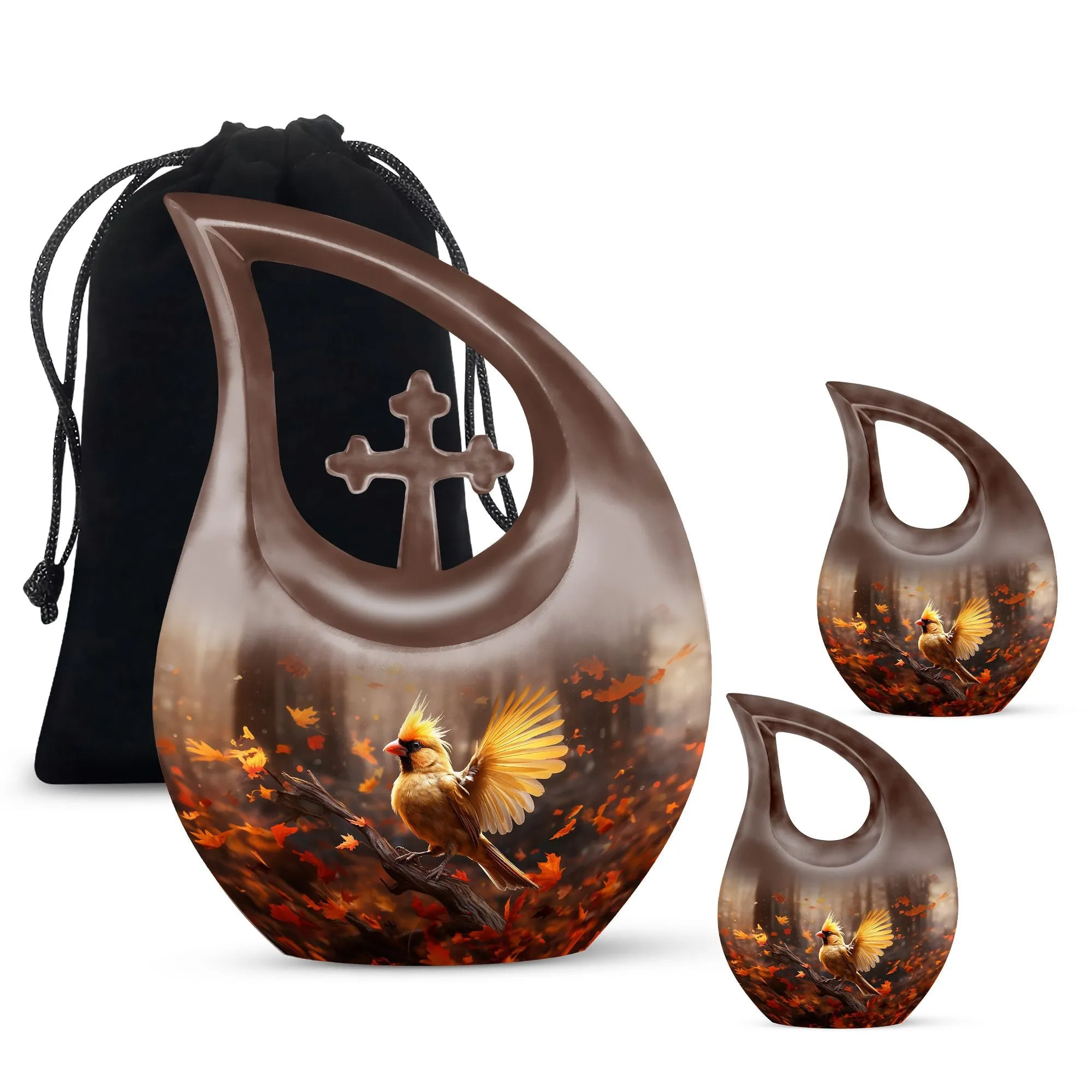 Cardinal Bird Urn- Affordable Extra Large Cremation Urn for Ashes