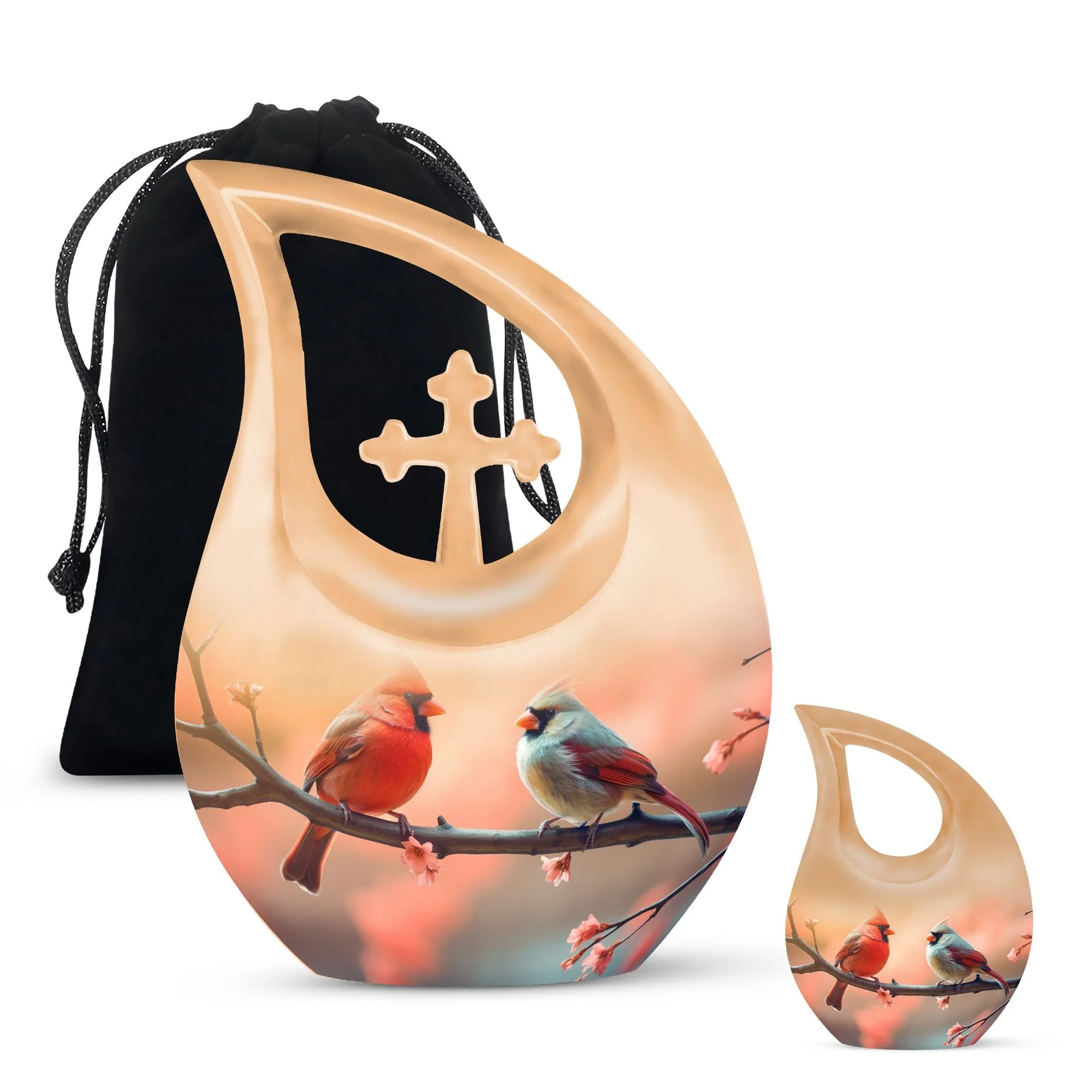 Cardinal Birds Urn: Comforting Embrace Urn for Treasured Memories