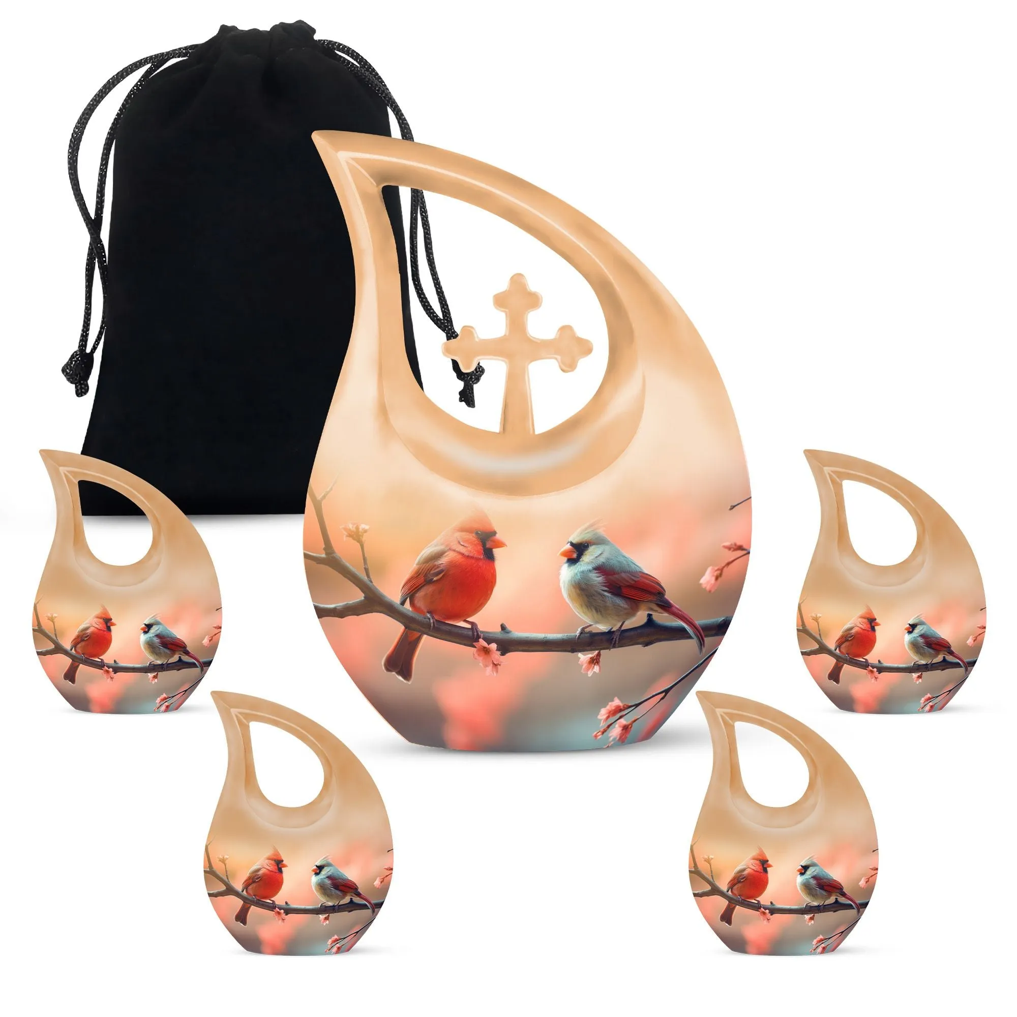 Cardinal Birds Urn: Comforting Embrace Urn for Treasured Memories