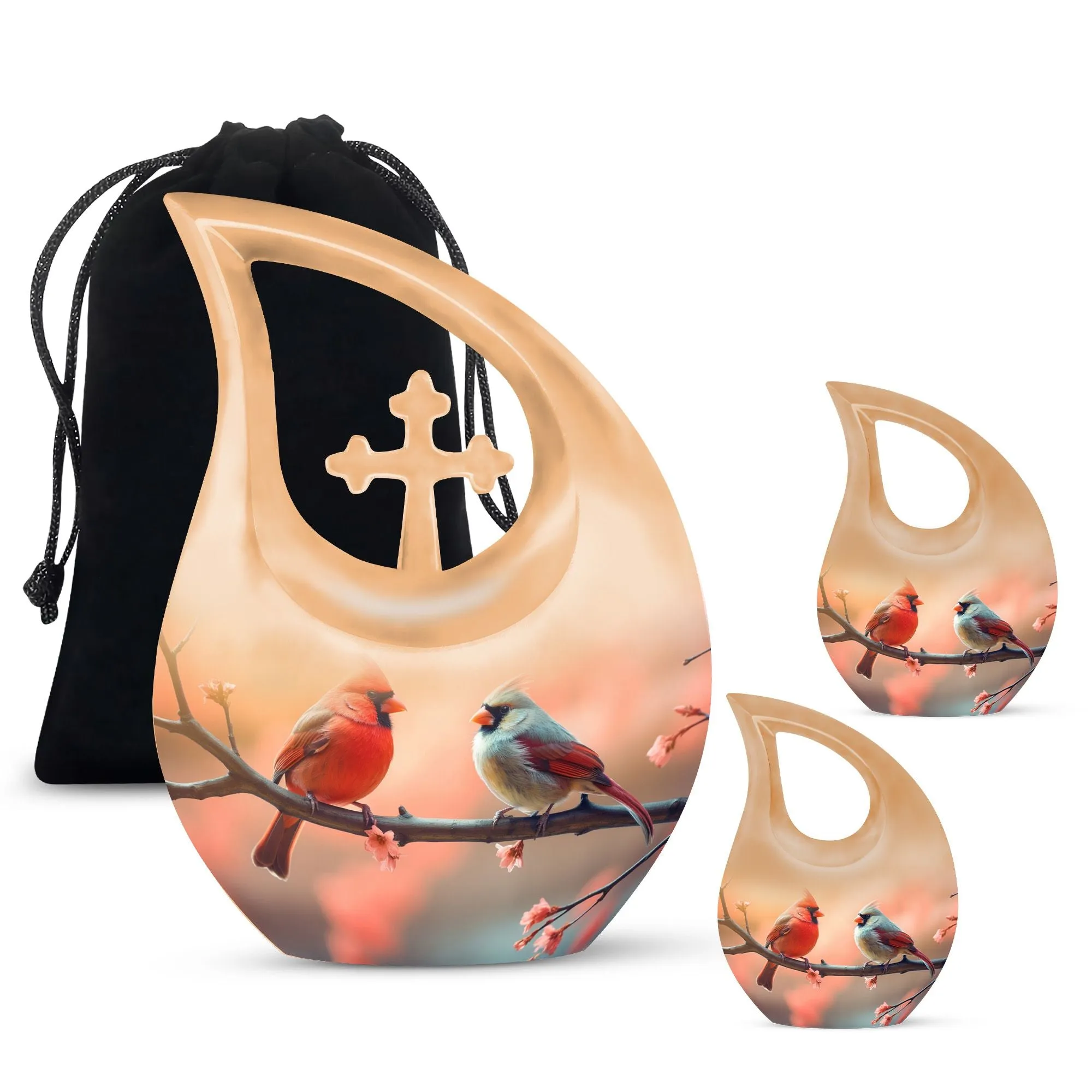 Cardinal Birds Urn: Comforting Embrace Urn for Treasured Memories