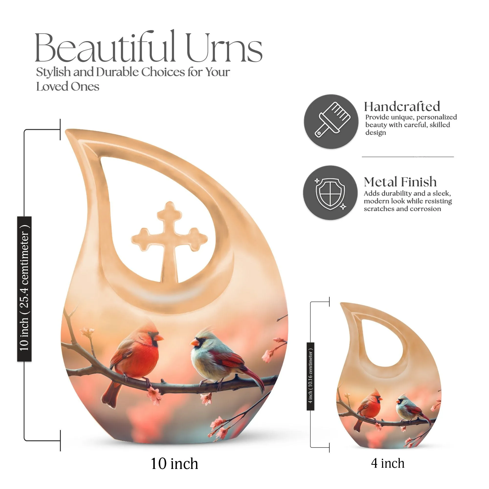 Cardinal Birds Urn: Comforting Embrace Urn for Treasured Memories