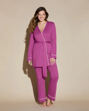 Conjunto De Pijama Curvy De 3 Piezas Con Bata
