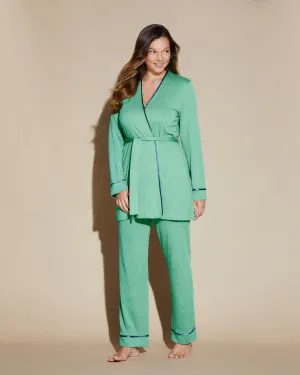 Conjunto De Pijama Curvy De 3 Piezas Con Bata