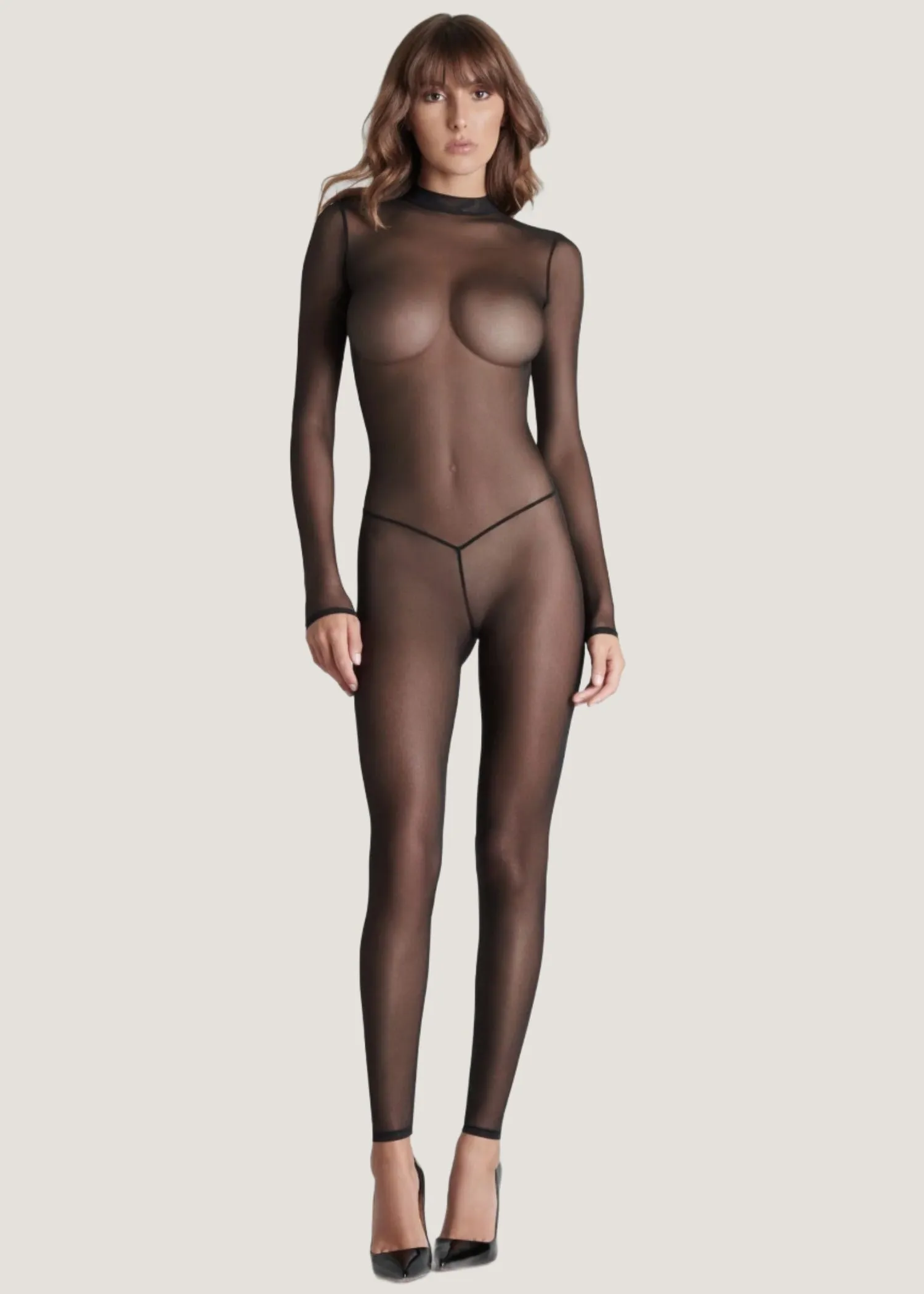 Corps à Corps - Open Back Catsuit (Black)