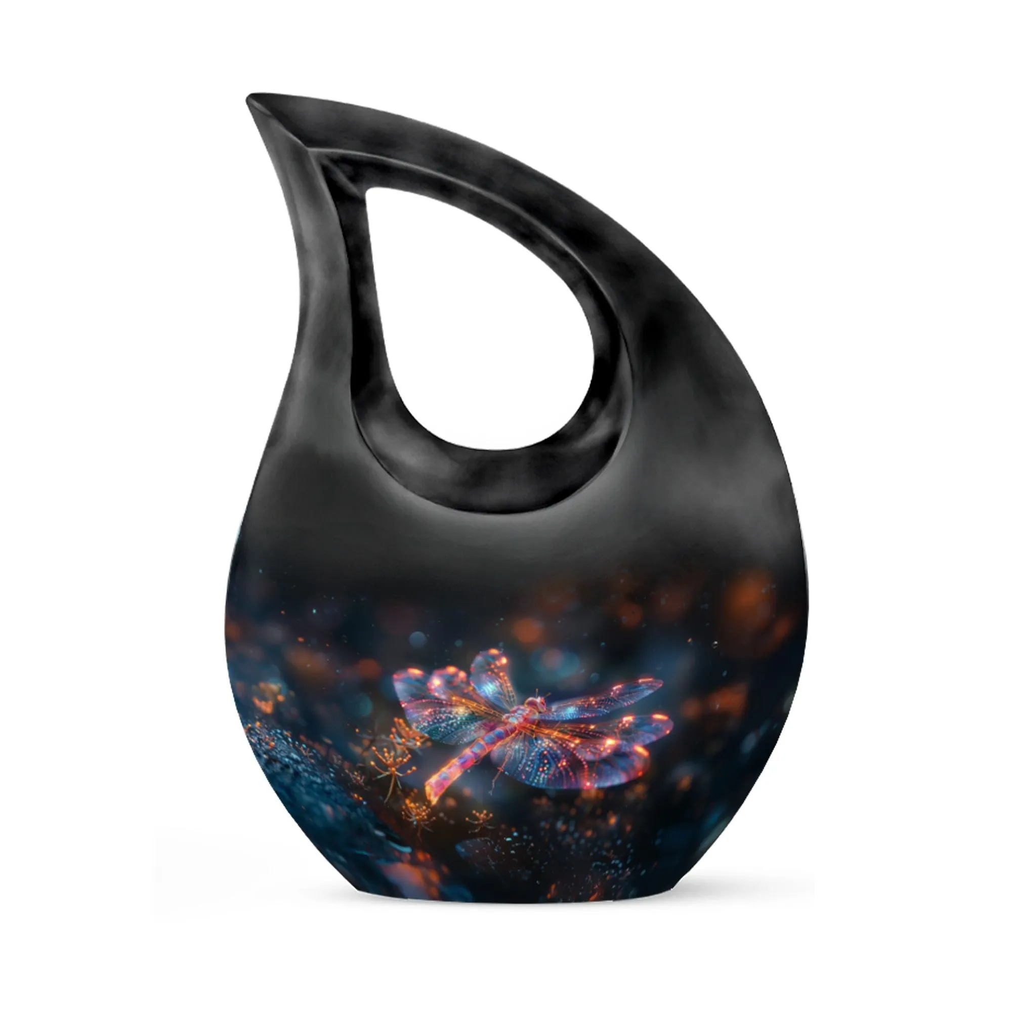 Cosmic Dragonfly Dance Memorial Urn, Large Aluminium Cremation