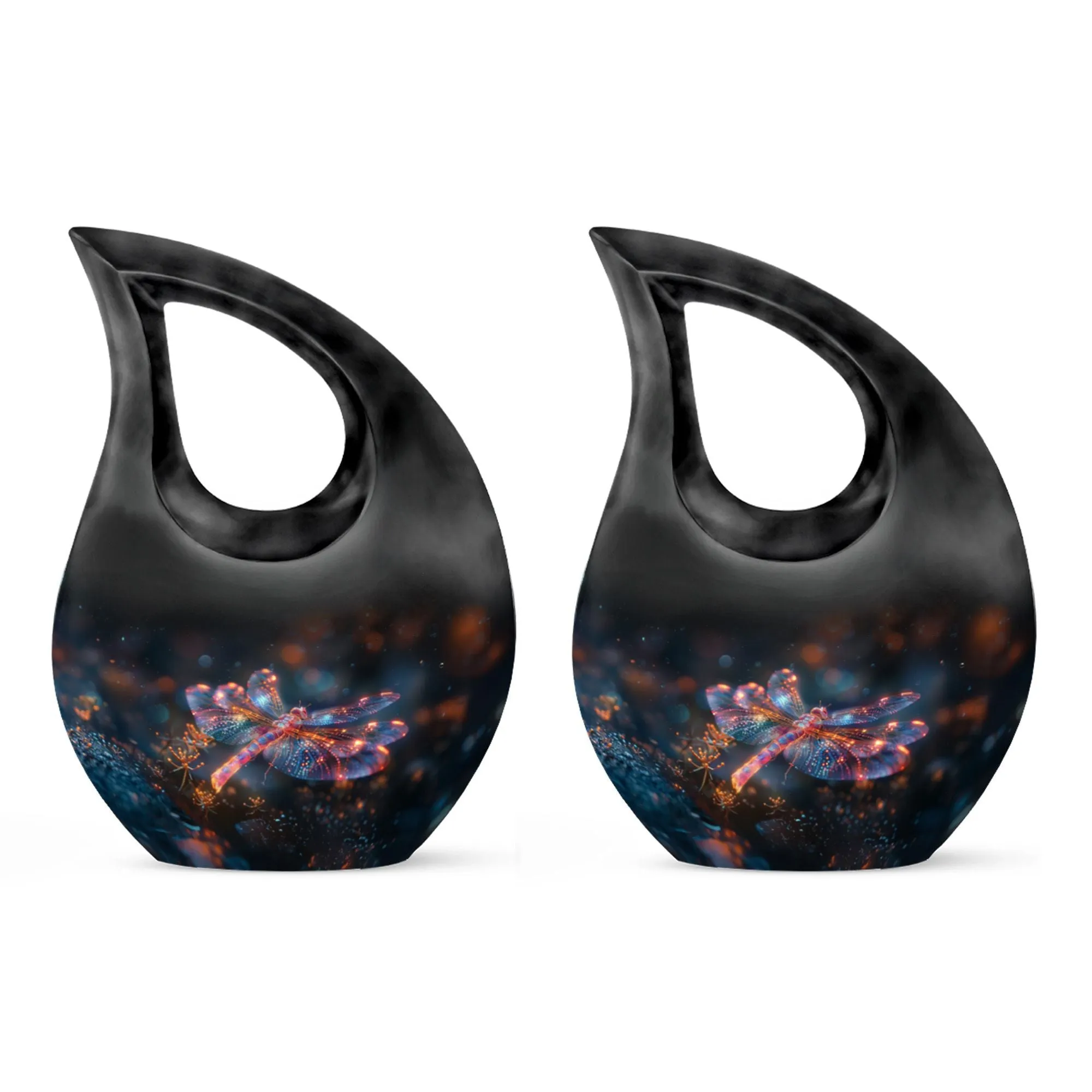 Cosmic Dragonfly Dance Memorial Urn, Large Aluminium Cremation