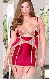 Crimson Sapphire & Diamonds Chemise Plus Size