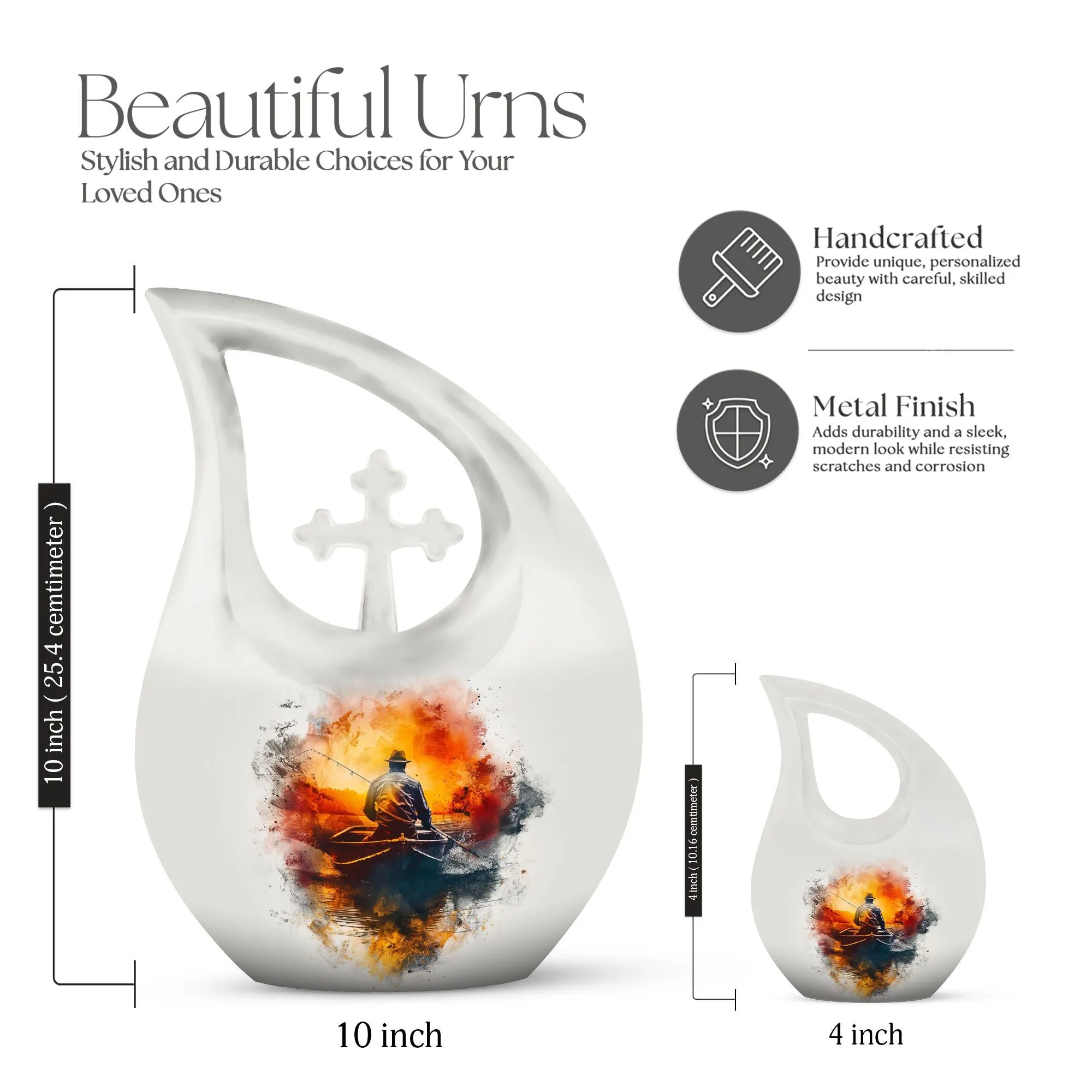 Dad & Lad Angling Tribute Urn: A Treasure for Eternity