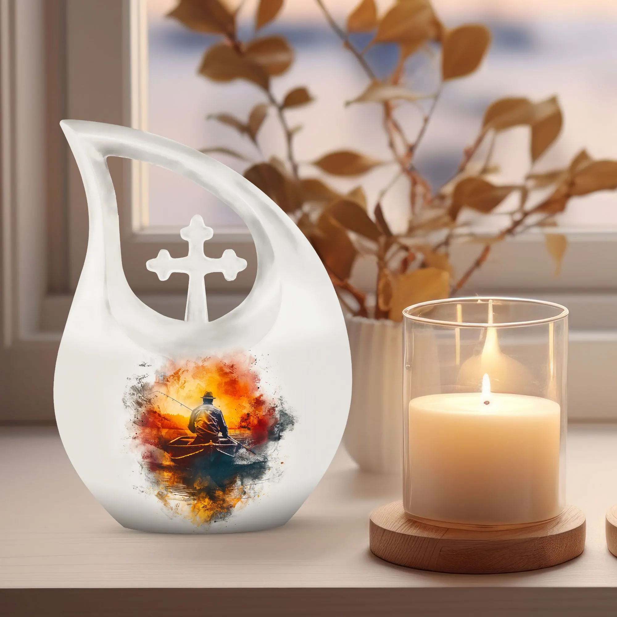 Dad & Lad Angling Tribute Urn: A Treasure for Eternity