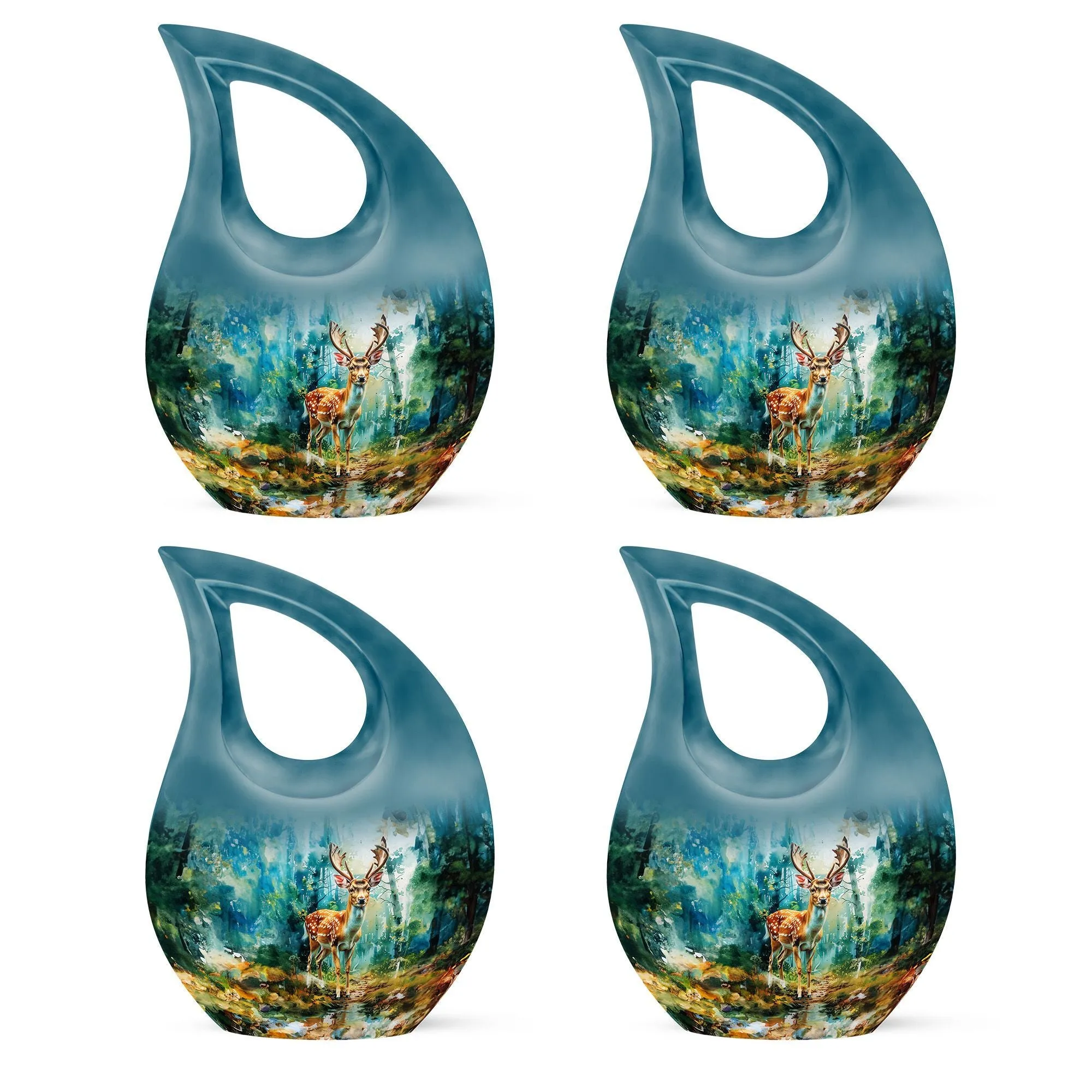 Deer Themed Eternal Keepsake - Aluminium Memorial Urn for Ashes