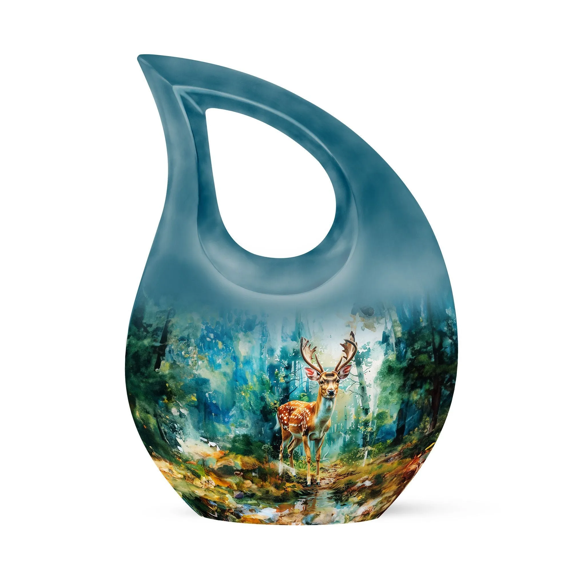 Deer Themed Eternal Keepsake - Aluminium Memorial Urn for Ashes