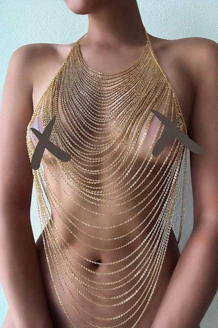 GOLD body chain - AGATHA