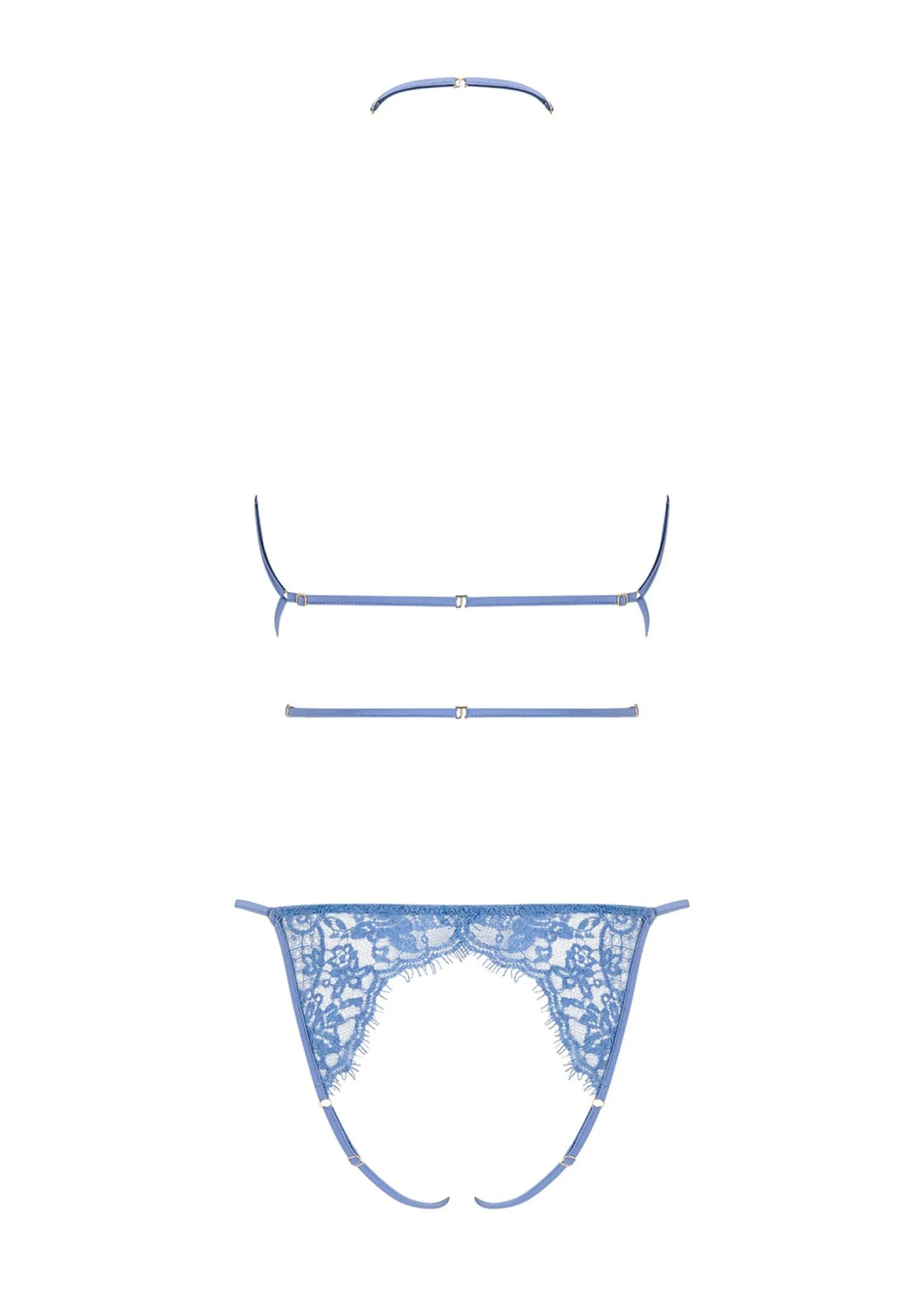 Hera Open Playsuit (Steel Blue)