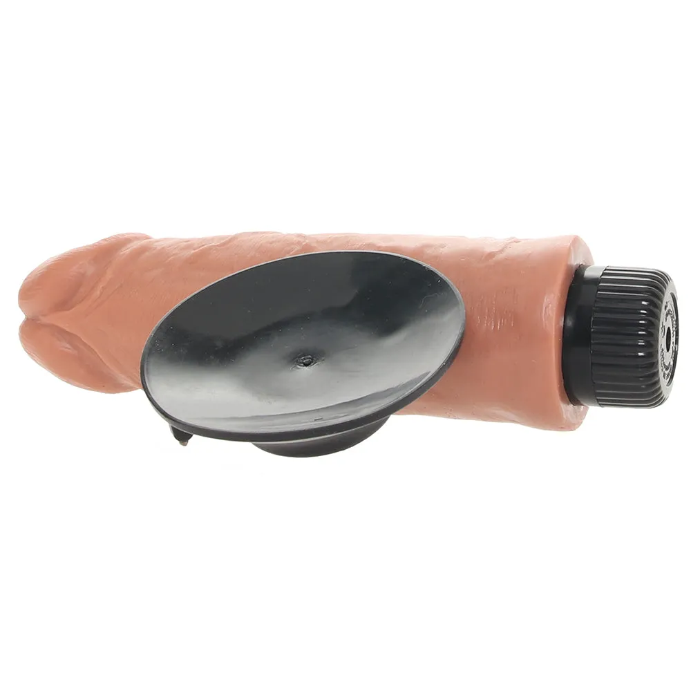 King Cock 6 Inch Vibrating Suction Dildo in Tan