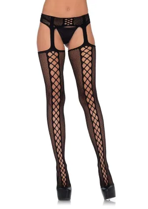 Leg Avenue Maci Stockings with Garter Belt 1776