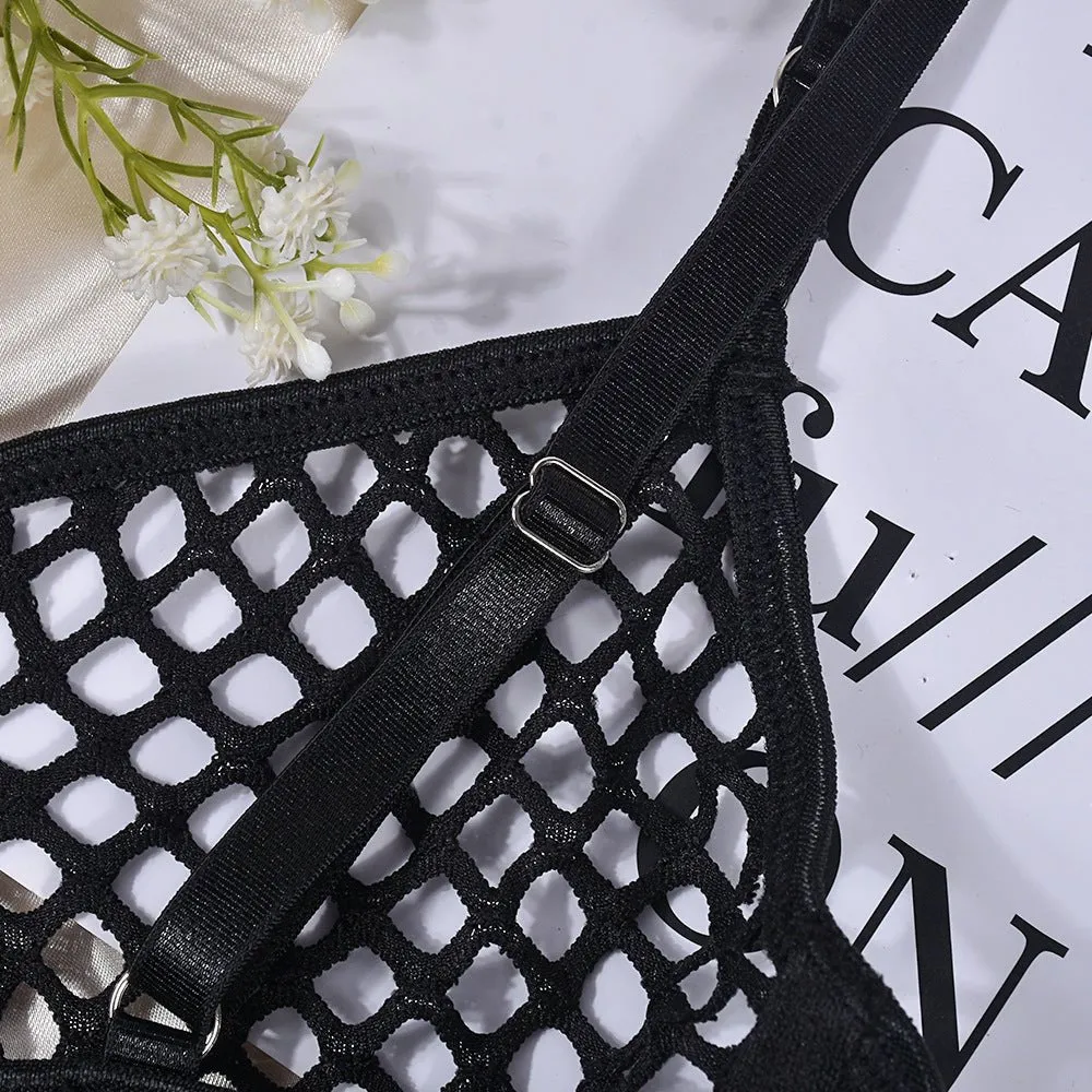 Love Me Fishnet Shaping Sexy Three-piece Set