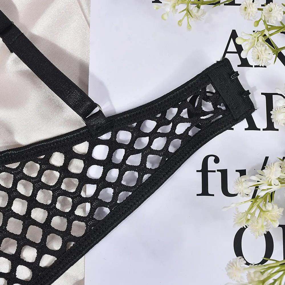 Love Me Fishnet Shaping Sexy Three-piece Set