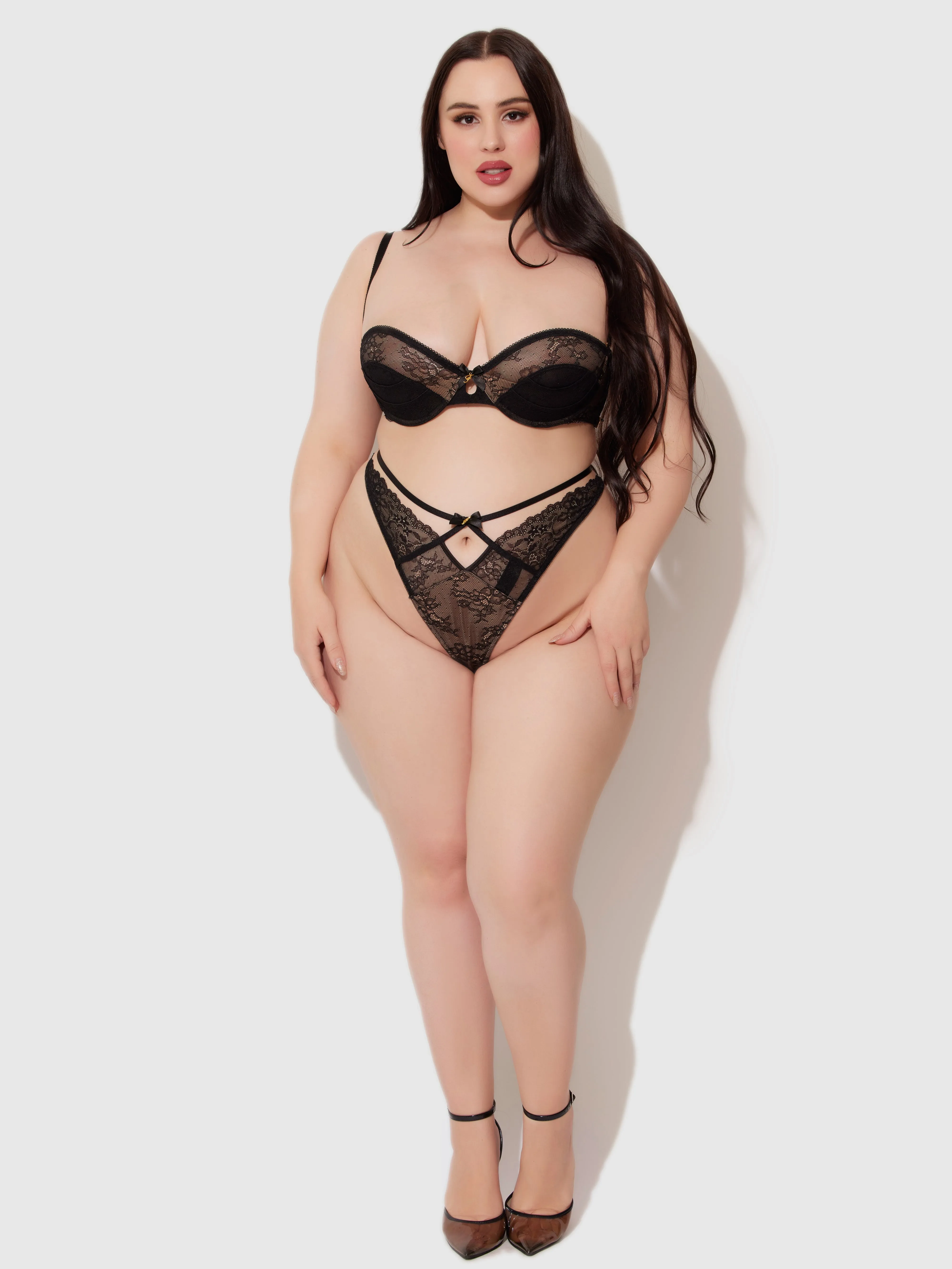 Luella Lace & Satin Demi Bra