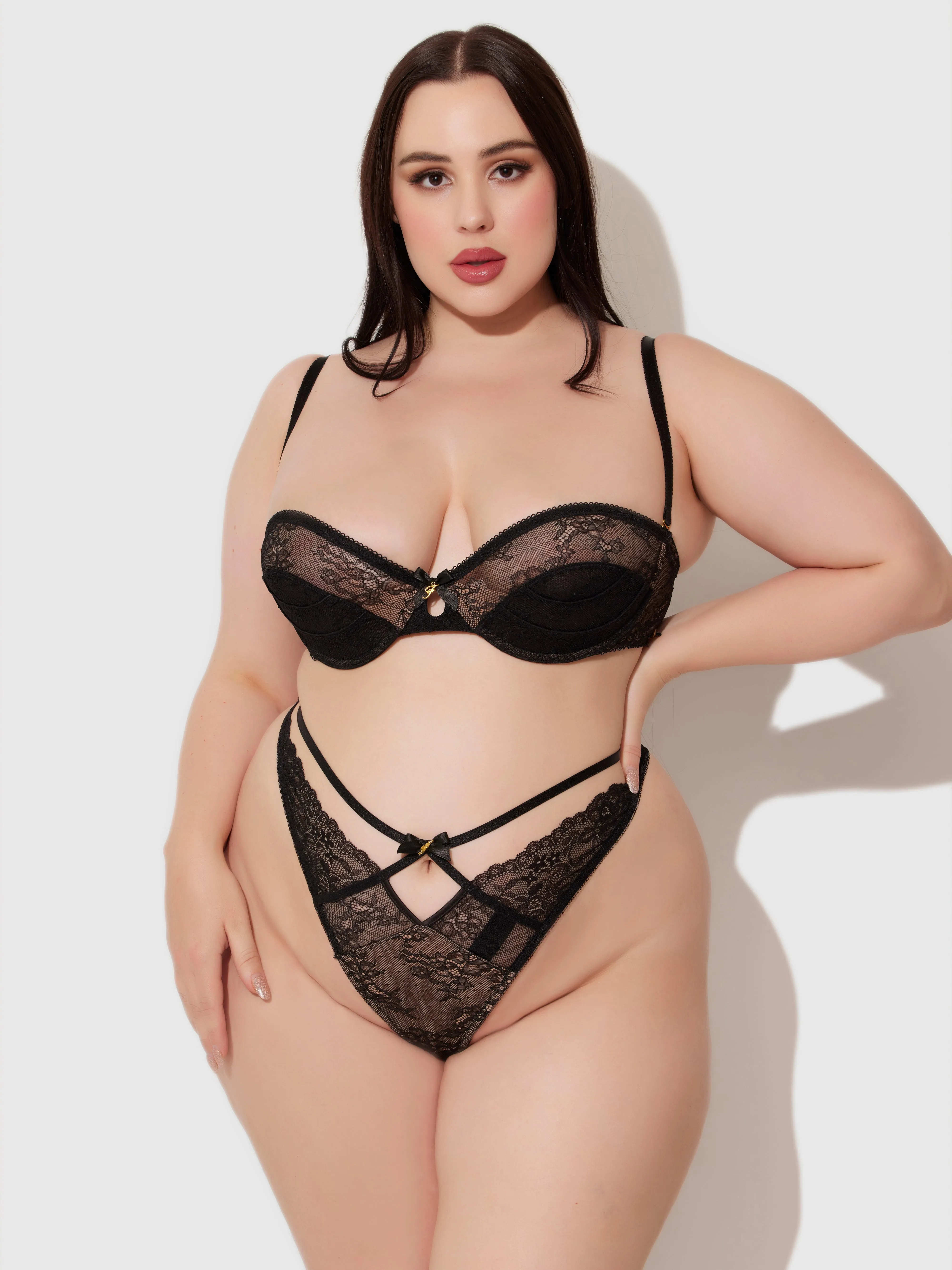 Luella Lace & Satin Demi Bra
