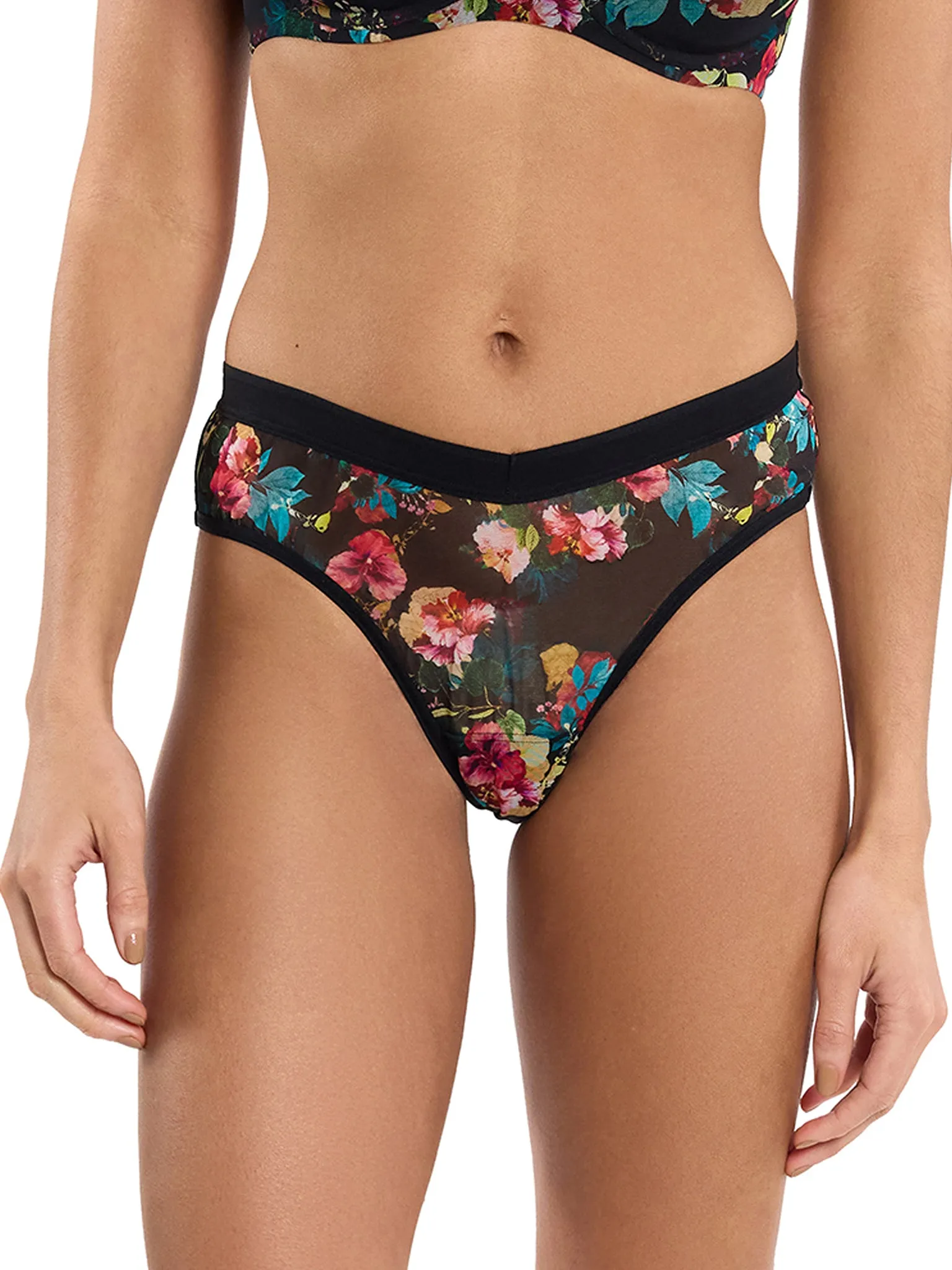Mesh High Cut Thong Botanic Romantic