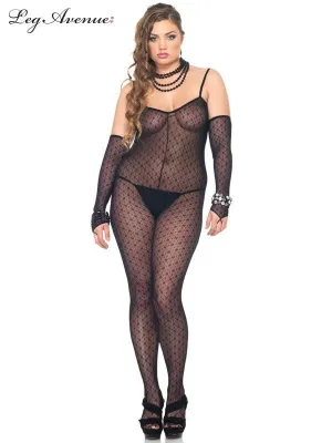 Mini Daisy Lace Bodystocking PLUS SIZE 8254QBPS
