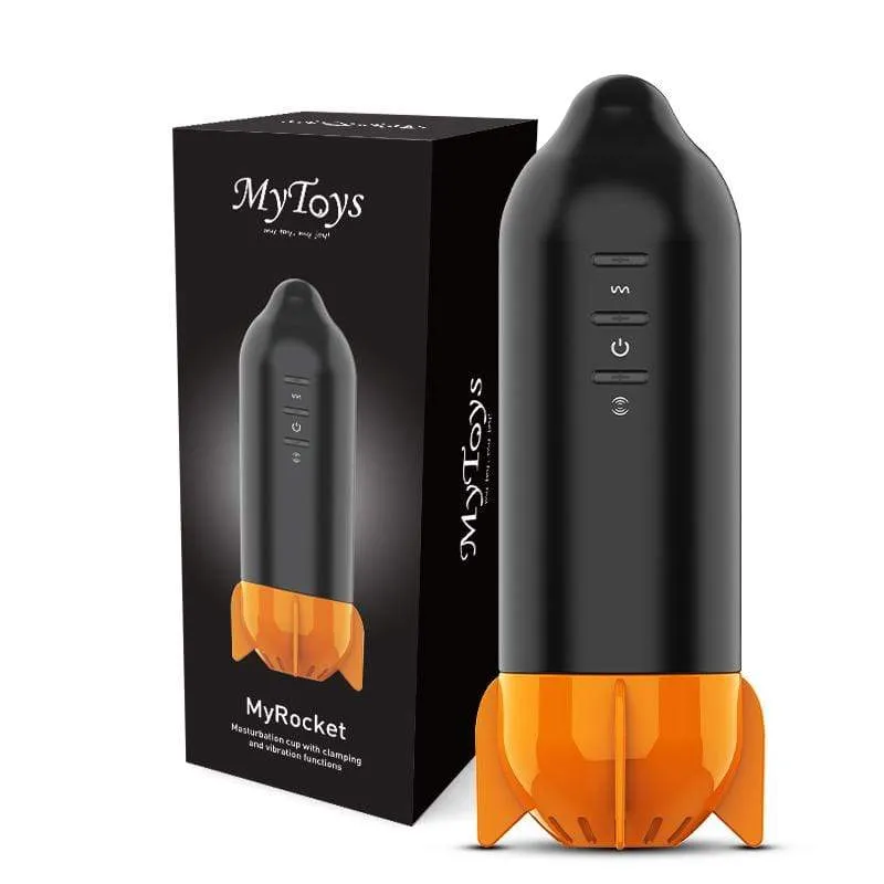 MyToys - MyRocket Clamping Vibrating Masturbation Cup (Black)