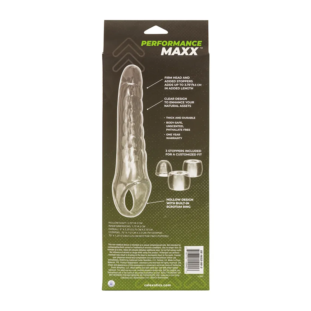 Performance Maxx Clear Ridged Penis Extension Sleeve Set