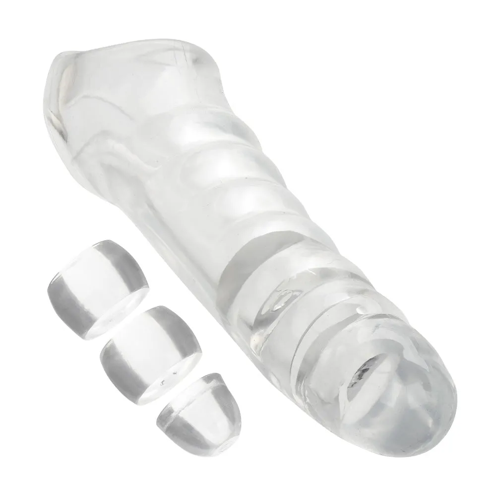 Performance Maxx Clear Ridged Penis Extension Sleeve Set