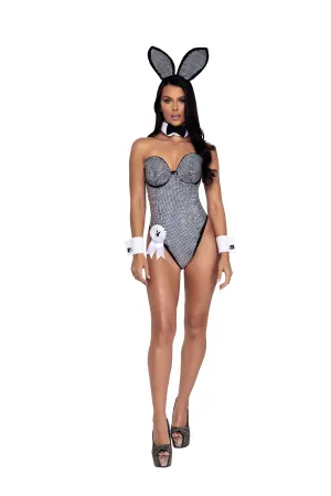 Playboy 8 Piece Rhinestone Bunny Black/Silver PB148