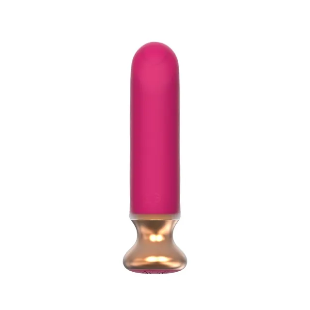 Plug anal vibrator CNT GUARD OFF Sweet Bomb Bevel. control prin aplicație. 9 funcții de vibrație. 12 cm. roz cu auriu