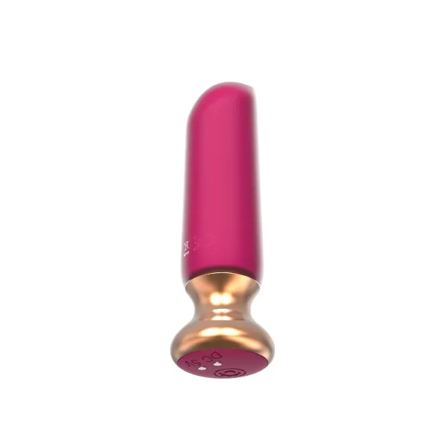 Plug anal vibrator CNT GUARD OFF Sweet Bomb Bevel. control prin aplicație. 9 funcții de vibrație. 12 cm. roz cu auriu