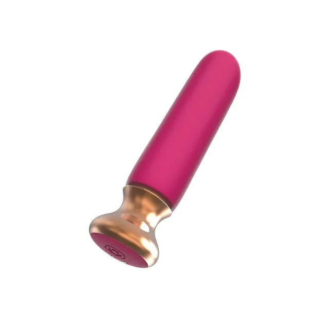 Plug anal vibrator CNT GUARD OFF Sweet Bomb Bevel. control prin aplicație. 9 funcții de vibrație. 12 cm. roz cu auriu