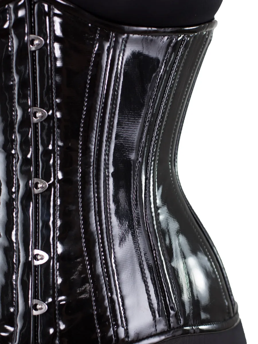 Plus Size PVC Hourglass Curve Longline Underbust Corset : CS-426