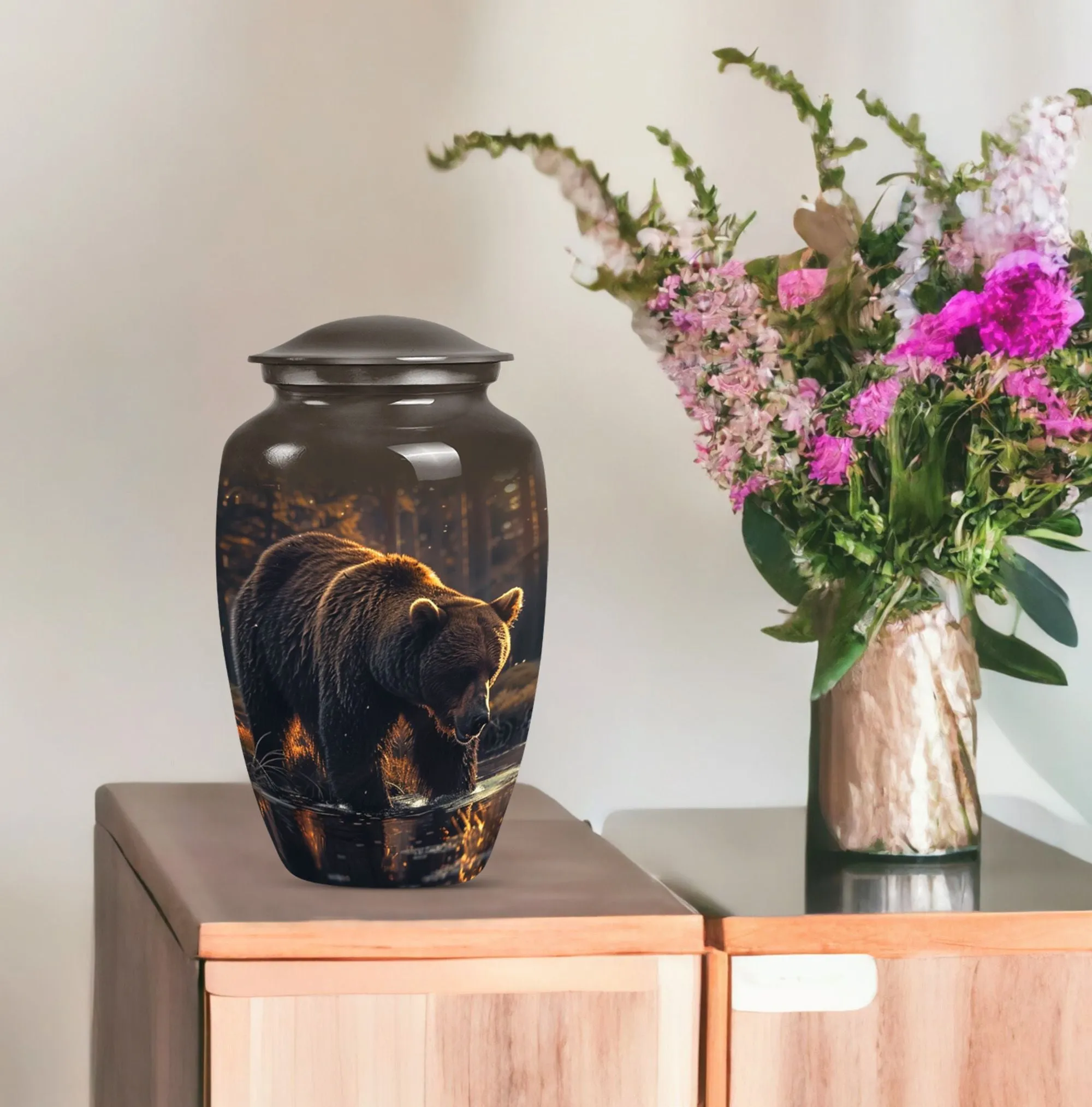 Premium Bear Cremation Urn For Cremated Human Ashes