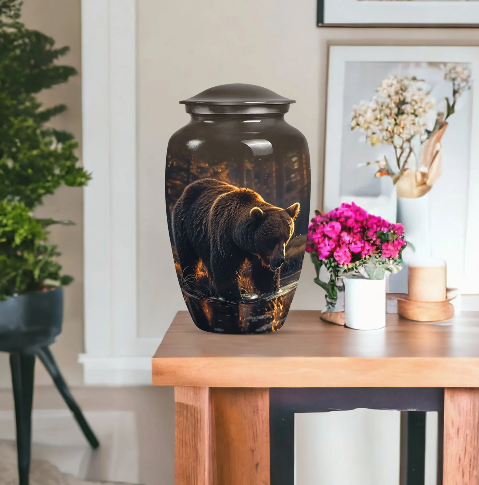Premium Bear Cremation Urn For Cremated Human Ashes