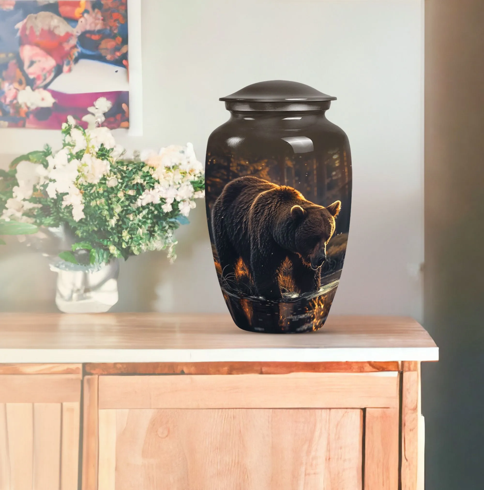 Premium Bear Cremation Urn For Cremated Human Ashes
