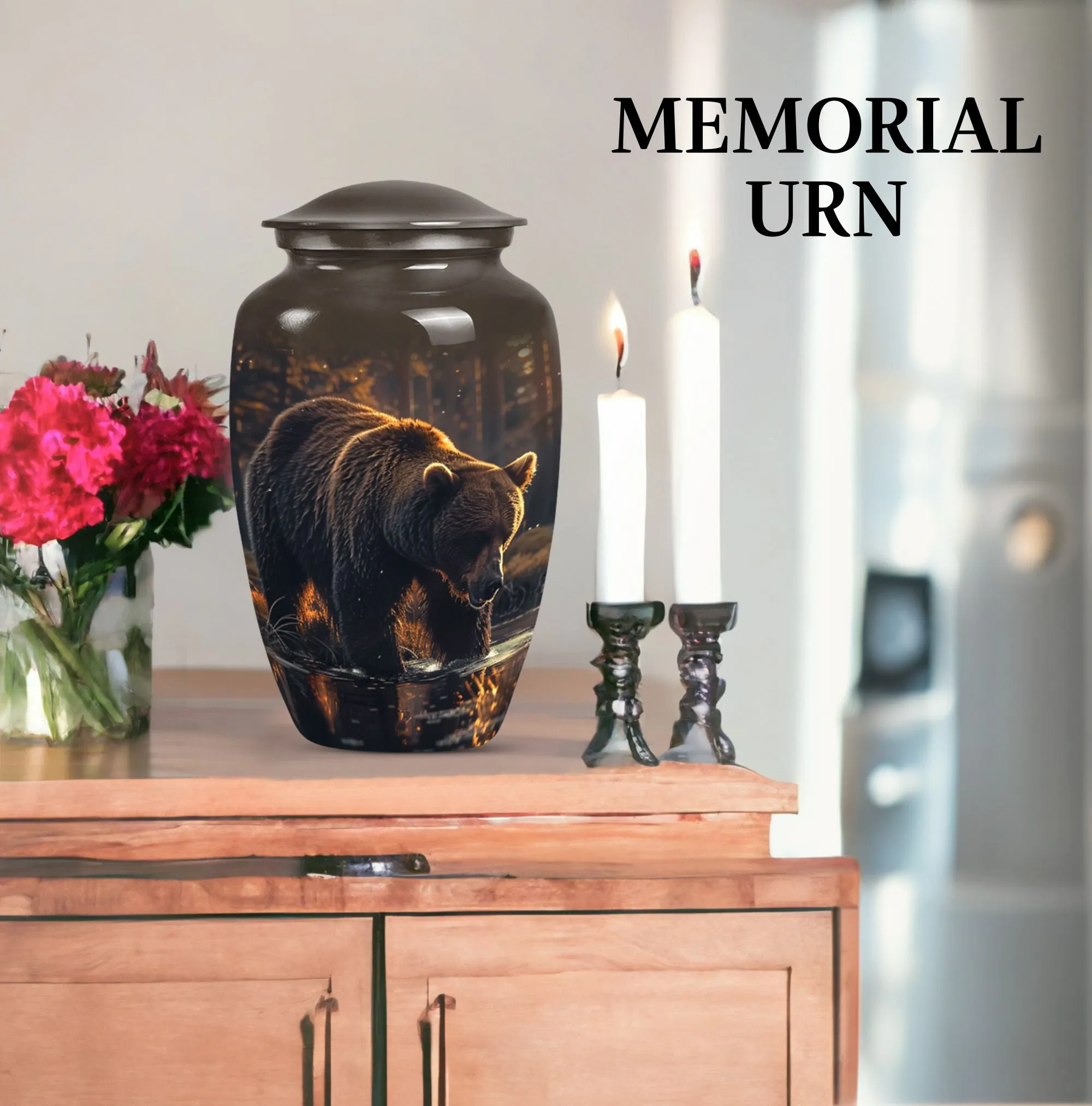 Premium Bear Cremation Urn For Cremated Human Ashes