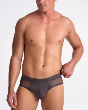 Score Sheer Brief - Gunmetal