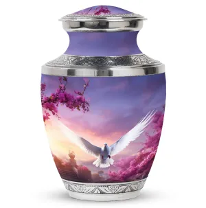 Serenity Dove Cremation Urn, Aesthetic Container for Human Ashes