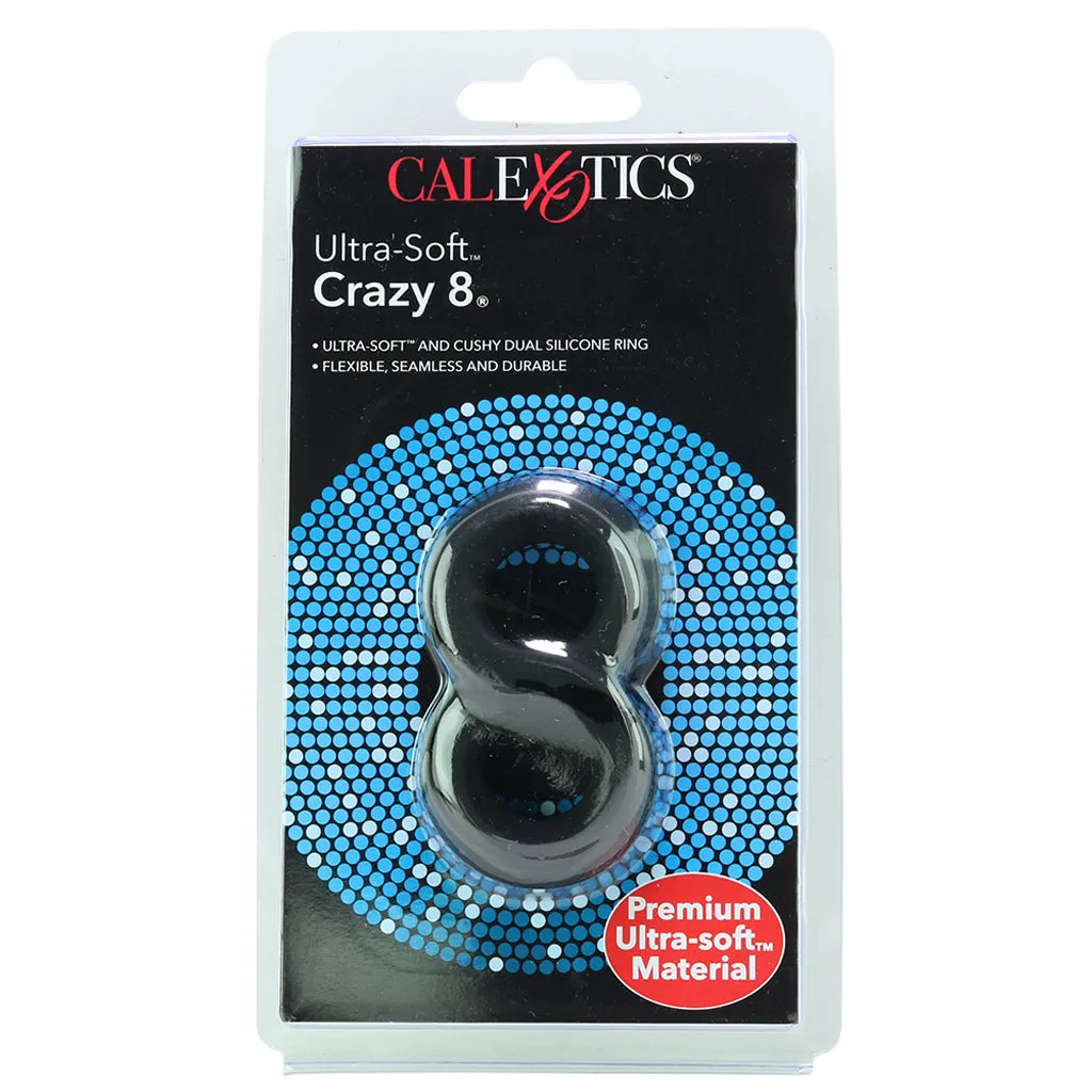 Ultra-Soft Crazy 8 Cock Ring in Black